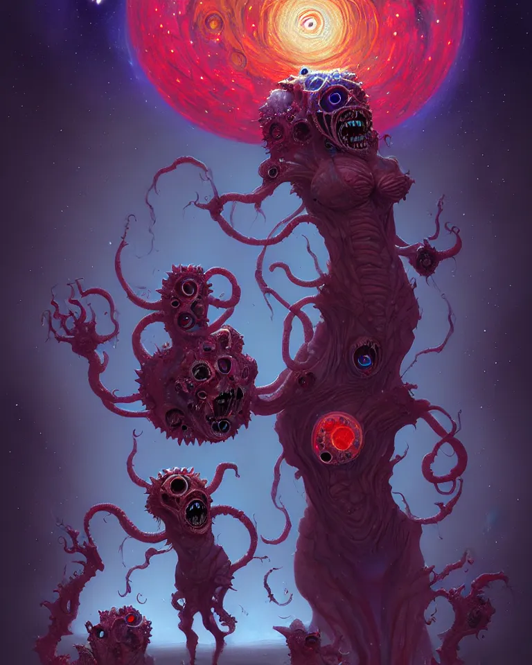 Image similar to your mom is a cosmic horror by bruce brenneise, digital concept art, trending on cgsociety, trending on artstation