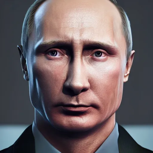 Prompt: portrait of vladimir putin, 8 k uhd, unreal engine, octane render in the artstyle of finnian macmanus, john park and greg rutkowski