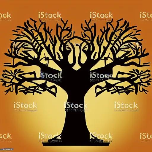 Prompt: fores tree vector art atey ghalian