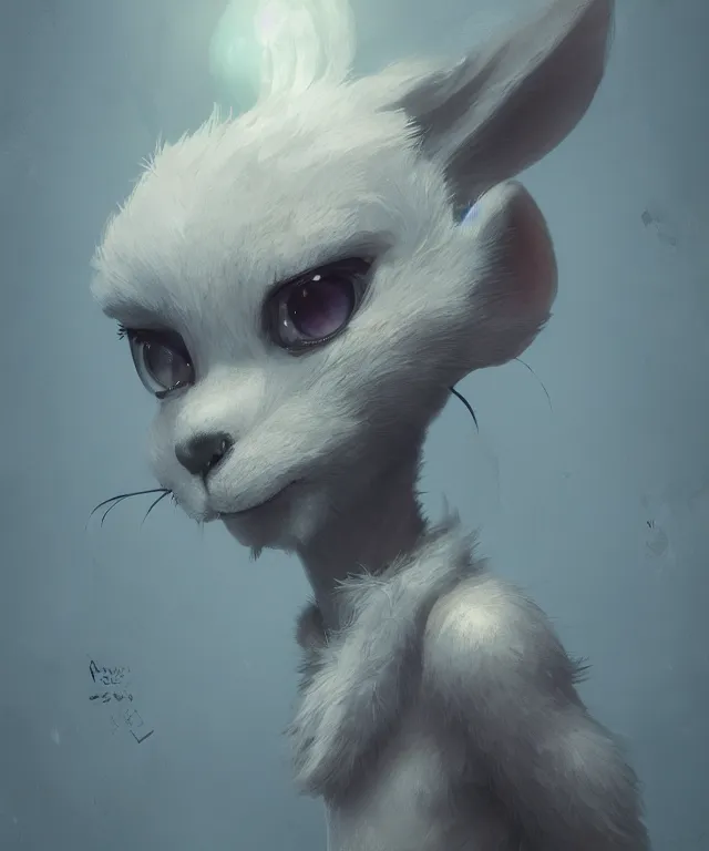 Image similar to a beautiful portrait of a cute anthropomorphic humanoid original fursona fantay character. big eyes. character design by cory loftis, fenghua zhong, ryohei hase, ismail inceoglu and ruan jia. volumetric light, detailed, rendered in octane