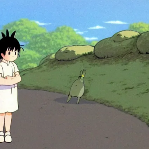 Prompt: a still of totoro in studio ghibli's Only Yesterday 1991 animation by Dice Tsutsumi, Makoto Shinkai, Studio Ghibli