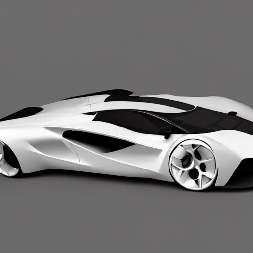 Prompt: render of futuristic supercar, realistic, clean, detailed, raytracing