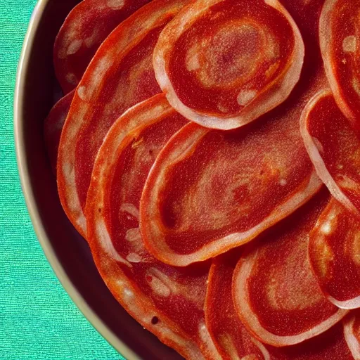 Prompt: photograph of a pepperoni toupanchi, 4K