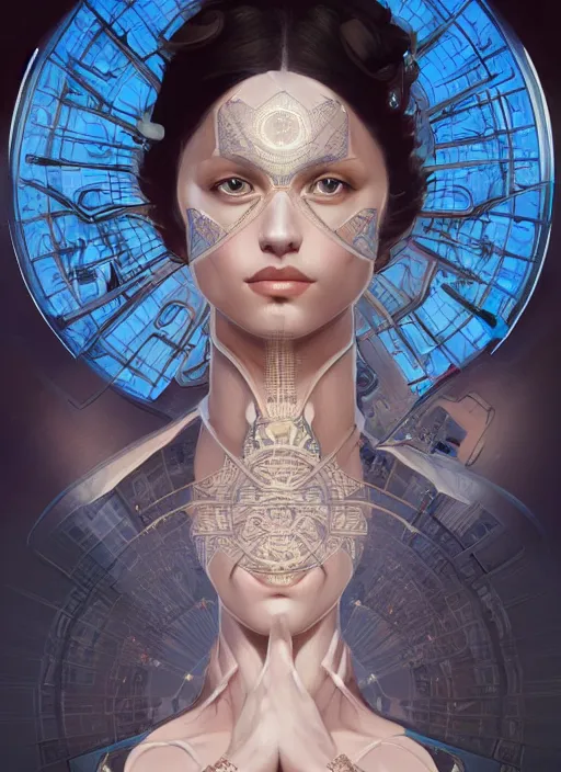 Prompt: symmetry!! pinup, machine parts embedded into face, intricate, elegant, highly detailed, digital painting, artstation, concept art, smooth, sharp focus, illustration, art by artgerm and greg rutkowski and alphonse mucha, 8 k