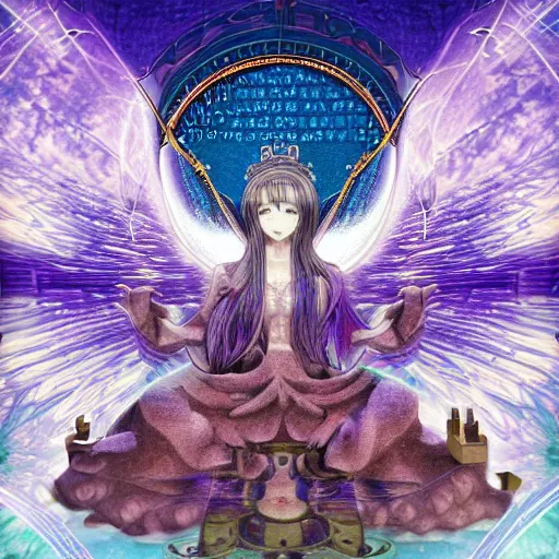 Prompt: the akashic records which is filled with all information recorded thru out all of time and space 4k extremely high quality