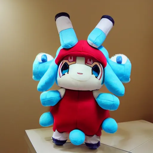 Image similar to cute fumo plush of the party tank who can take 9999HP of damage