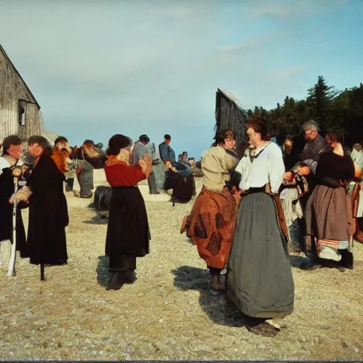 Image similar to photo of breton people, color, contemporary