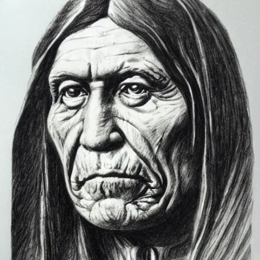 Image similar to chief seattle drawing
