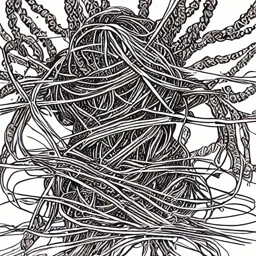 Image similar to spaghetti monster