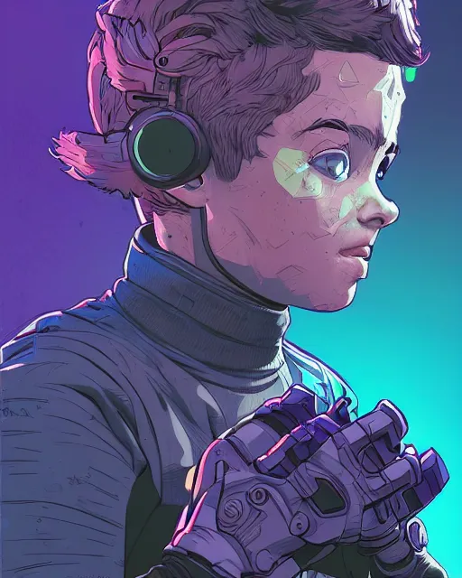 Image similar to a tiny kid with a huge power glove, bust shot, smooth, intricate, elegant, power aura, digital painting, artstation, concept art, sharp focus, illustration, art by josan gonzalez, high contrast