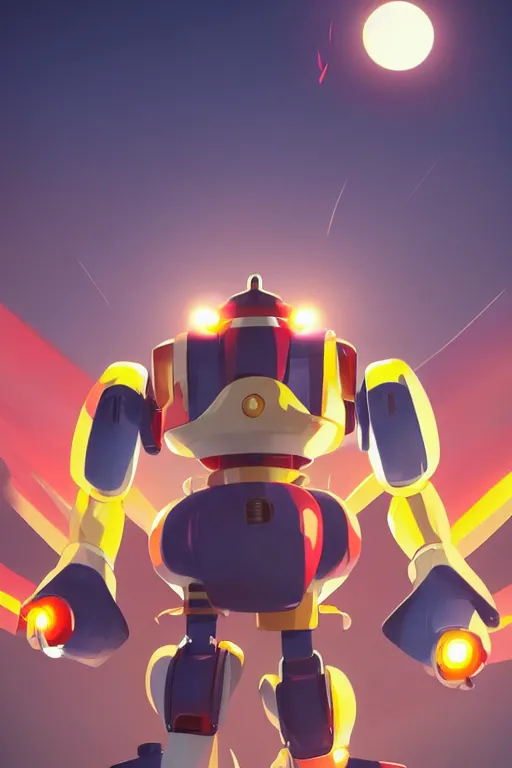 Image similar to metabots medabots medarotto medarot robot minimalist comics, behance hd by jesper ejsing, by rhads, makoto shinkai and lois van baarle, ilya kuvshinov, rossdraws global illumination ray tracing hdr radiating a glowing aura