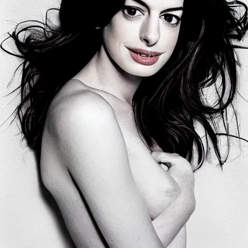 Prompt: anne hathaway by bryan lee o'malley