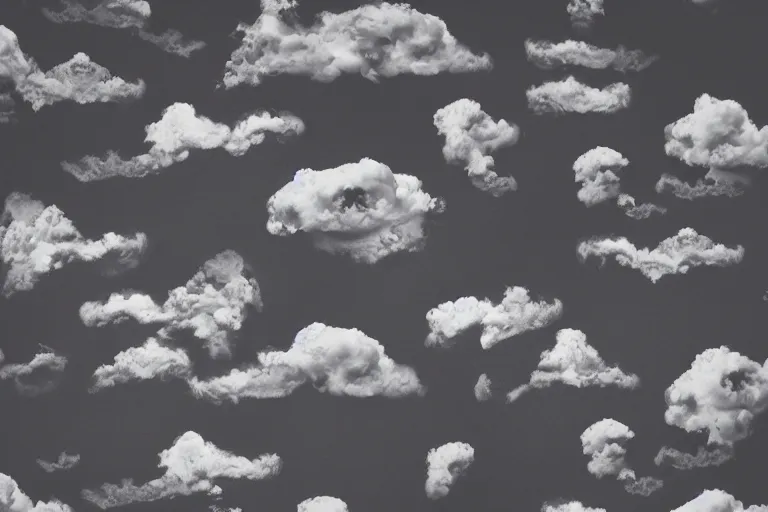 Prompt: clouds shaped like skulls, lush landscape