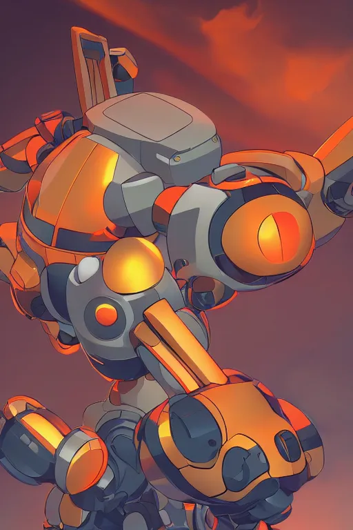 Image similar to metabots medabots medarotto medarot robot minimalist comics, behance hd by jesper ejsing, by rhads, makoto shinkai and lois van baarle, ilya kuvshinov, rossdraws global illumination ray tracing hdr radiating a glowing aura