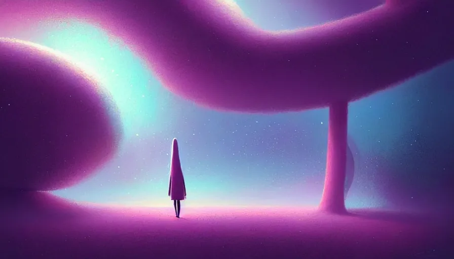 Prompt: girlfriend alone, lost in a beautiful artwork by christopher balaskas, vivid, detailed, masterpiece