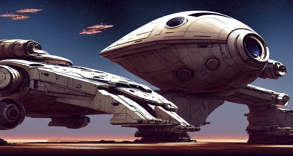 Image similar to highly detailed cinematic syd mead scifi render of 3 d sculpt of post apocalyptic spaceship, sparth, scott robertson, guardians of the galaxy, star wars, maschinen krieger, raphael lecoste