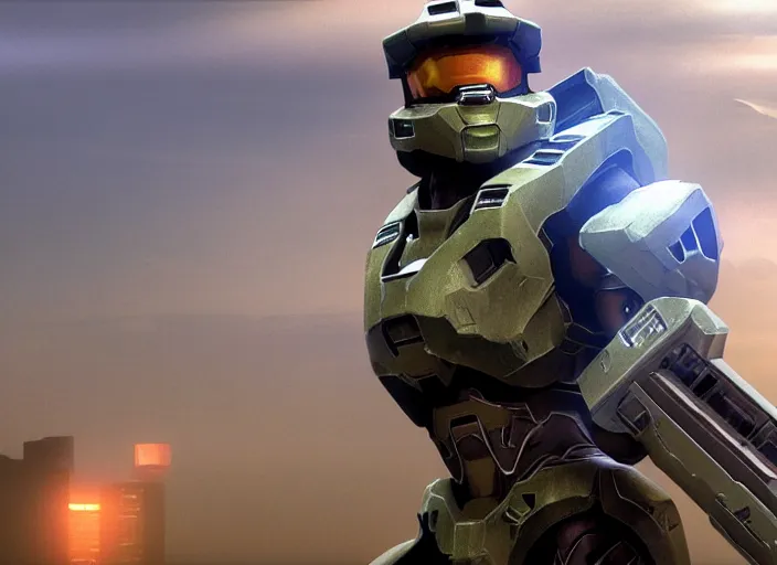 Image similar to halo 2 render by blur studios. winner.