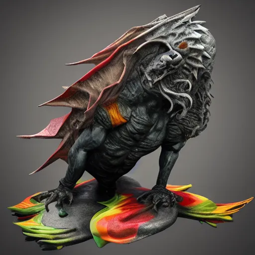 Image similar to realistic discord statue with colors