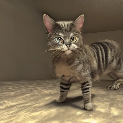 Prompt: unreal engine, photorealistic cat inspired by Giger