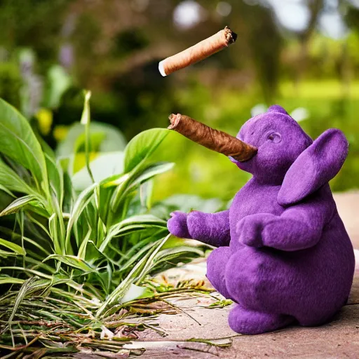 a big violet rabbit smoking a cigar, professional | Stable Diffusion ...