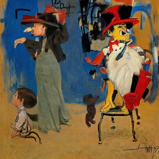 Image similar to art by giuseppe de nittis, jean - michel basquiat, anton pieck, hendrick cornelisz vroom, carl barks, maximilien luce, carl larsson