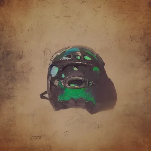 Image similar to MF DOOM mask, psychedelic colors