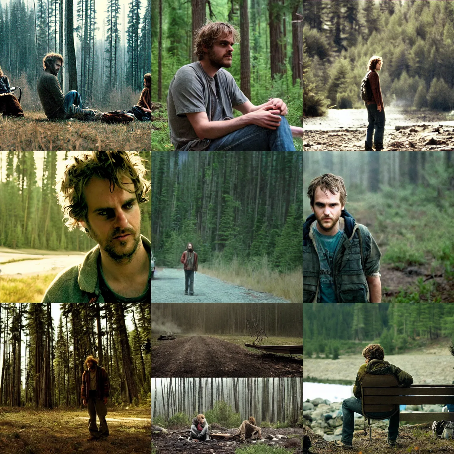 Prompt: a film still from into the wild ( 2 0 0 7 )