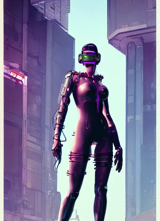 Prompt: cyberpunk goddess of ai in tactical harness and jumpsuit. portrait by stonehouse and mœbius and will eisner and gil elvgren and pixar. realistic proportions. dystopian. cyberpunk 2 0 7 7, apex, blade runner 2 0 4 9 concept art. cel shading. attractive face. thick lines.