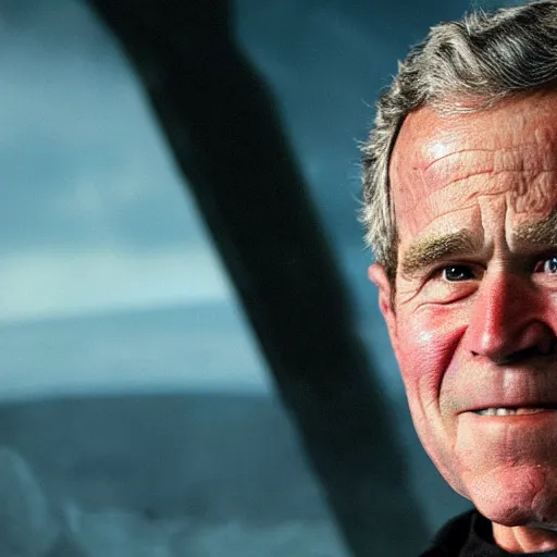 Image similar to George Bush as anakin skywalker in star wars episode 3, 8k resolution, full HD, cinematic lighting, award winning, anatomically correct