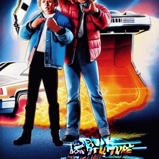 Prompt: The poster of the movie Back to the Future