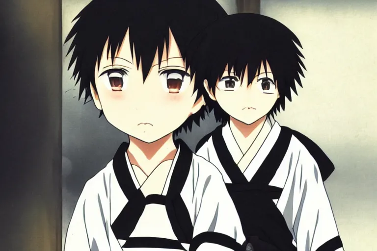 Image similar to hijikata toushirou, child, anime, short black hair