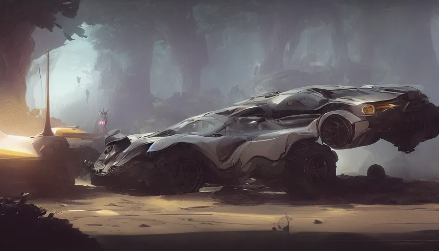 Image similar to a beautiful concept design of a supercar converted into offroad suv by cory loftis, fenghua zhong, ryohei hase, ismail inceoglu and ruan jia. volumetric light, detailed, octane render, horizon forbidden west