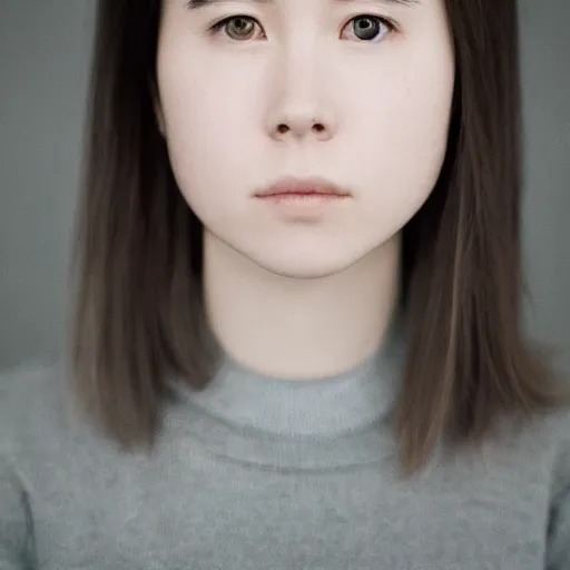 Prompt: a masterpiece portrait photo of a beautiful young woman who looks like a korean ellen page, symmetrical face