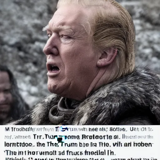 Image similar to trump as robert baretheon in game of thrones