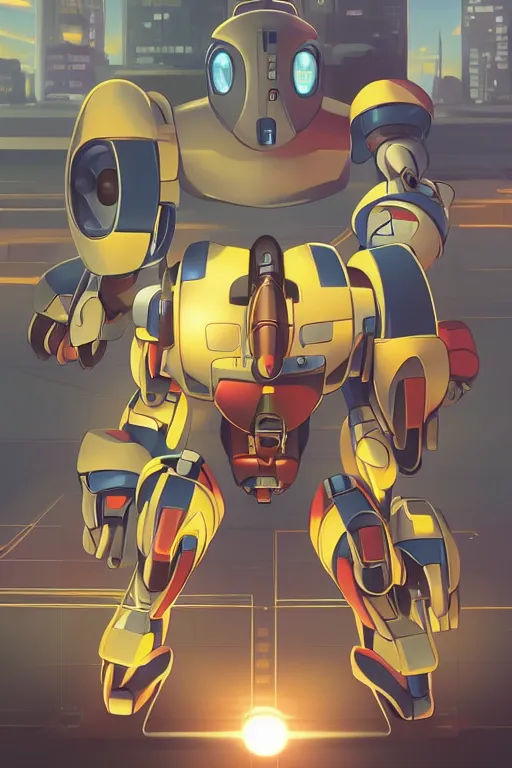 Image similar to metabots medabots medarotto medarot robot minimalist comics, behance hd by jesper ejsing, by rhads, makoto shinkai and lois van baarle, ilya kuvshinov, rossdraws global illumination ray tracing hdr radiating a glowing aura