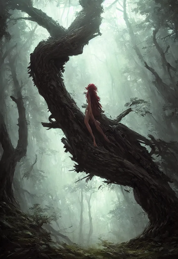 Image similar to Spirit soul of forest, by Greg Rutkowski