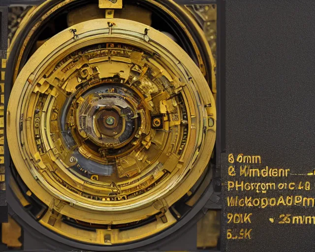 Image similar to 5 0 mm photography of a holy golden antikythera mechanism. highly detailed 8 k. intricate. lifelike. nikon d 8 5 0. motion blur