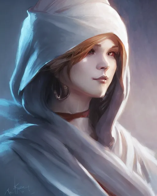 Image similar to head and shoulders portrait of a beautiful female cleric by Stanley Artgerm Lau, WLOP, Rossdraws, frank frazetta, Andrei Riabovitchev, Marc Simonetti, tranding on artstation