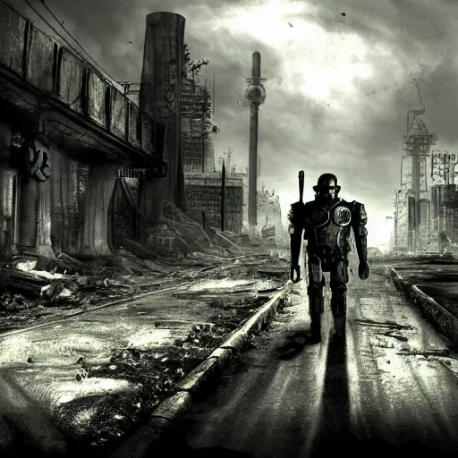 Prompt: fallout 3 concept art photography