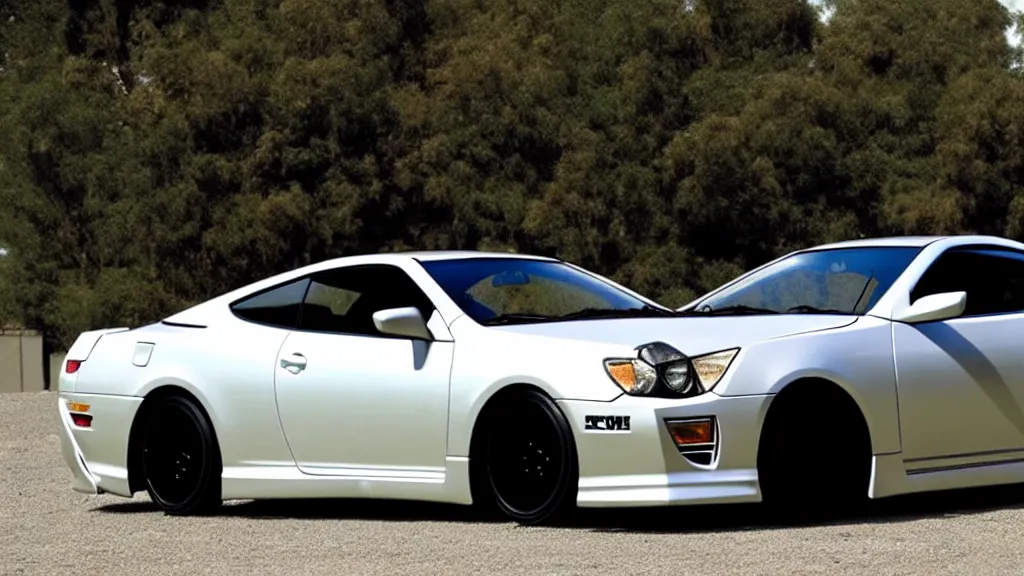 Image similar to Toyota Celica 2009, black, customized, highly detailed