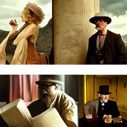 Image similar to iconic film stills from the movie adaptation of ulysses by james joyce