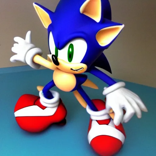 Image similar to sonic the hedgehog as a megaman boss