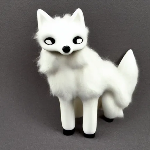 Image similar to anthropomorphic white fox, in the style of avery tex,