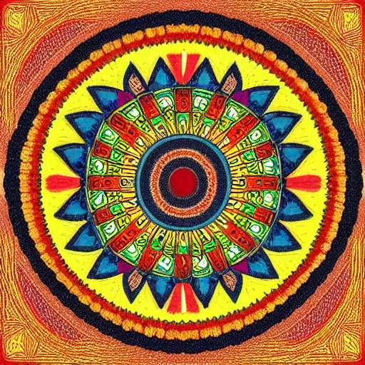 Image similar to nazca design, mandala