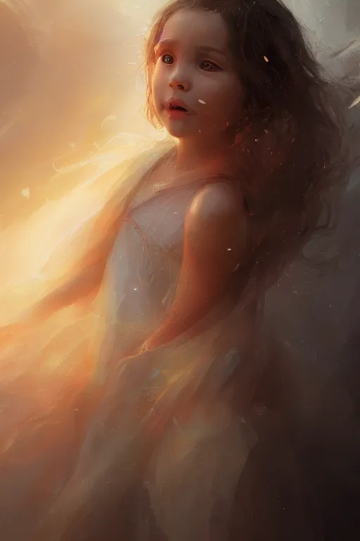 Prompt: Atlantis little girl, joyful, close-up portrait, intricate, elegant, volumetric lighting, scenery, digital painting, highly detailed, artstation, sharp focus, illustration, concept art, ruan jia, steve mccurry