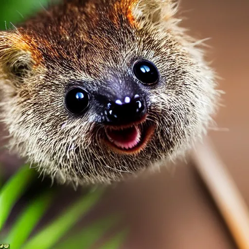 Image similar to happy spider quokka hybrid, bold natural colors, national geographic photography, masterpiece, in - frame, canon eos r 3, f / 1. 4, iso 2 0 0, 1 / 1 6 0 s, 8 k, raw, unedited, symmetrical balance