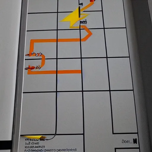 Image similar to the fire exit route map from a building that Zaha Hadid designed