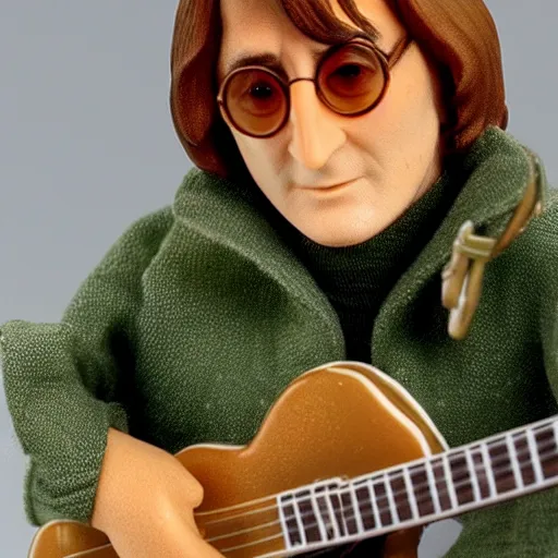 Prompt: Action figure of John Lennon, photo