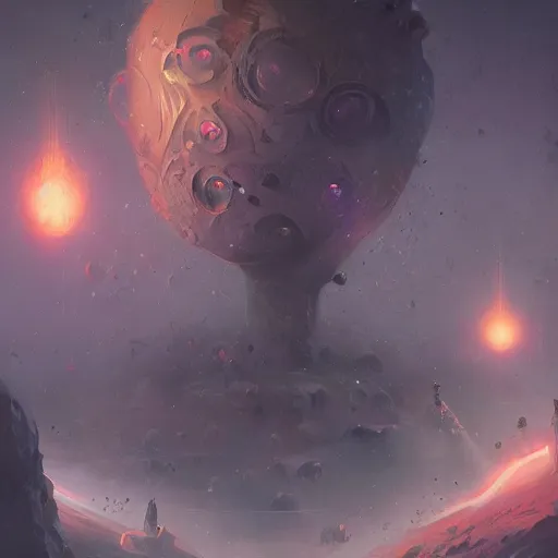 Image similar to cosmic bloobs, fantasy, highly detailed, digital painting, trending on artstation, concept art, sharp focus, illustration, art by greg rutkowski