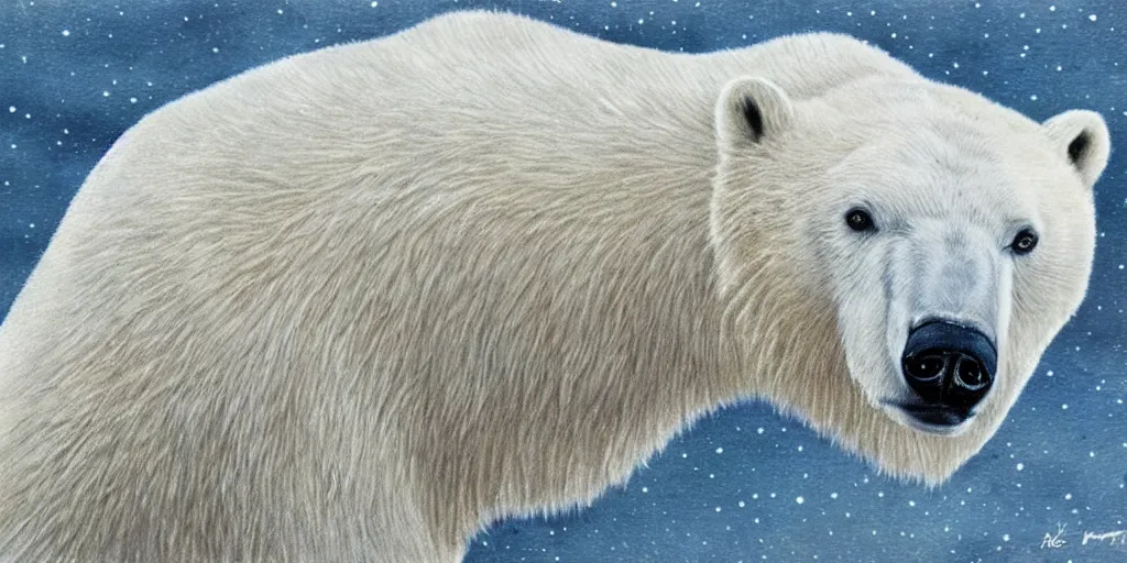 Prompt: saint polar bear, religious art, breathtaking realistic, photorealistic in the style of realism